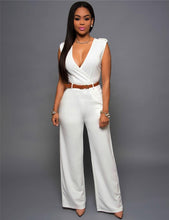 Load image into Gallery viewer, High Waist V-neck jumpsuit Jump Suits fayswardrobe 
