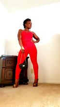 Load image into Gallery viewer, Strapless Solid Color Jump Suit Jump Suits KOU LARGE HOT RED 
