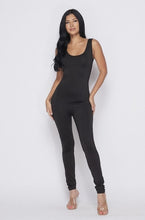 Load image into Gallery viewer, Stretch Tank Jump Suit Jump Suits KOU SMALL BLACK 
