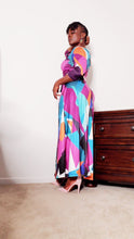 Load image into Gallery viewer, Stylish Multicolor Silk Maxi Dress Maxi Dresses KOU MEDIUM 
